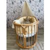 Kulatá rostoucí postýlka Oval Bed 9v1 přírodní