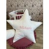 Hvězdička - na přání  dekorativní polštářek · hvězdička · Oval Bed · s možností výšivky
