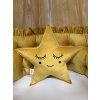 Hvězdička s výšivkou obličeje - na přání  dekorativní polštářek · hvězdička s obličejem · Oval Bed