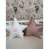 Hvězdička s výšivkou korunky - na přání  dekorativní polštářek · hvězdička s výšivkou korunky · Oval Bed
