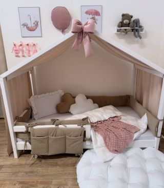 Nový typ mantinelu do domečkové postele brzy na e-shopu❤️plochý mantinel co šetří místo, ušijeme v rozměrech a výšce na...