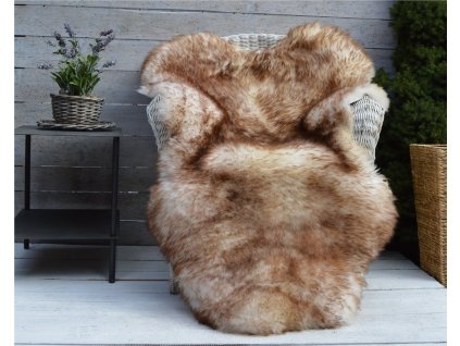 Luxury Sheepskin Rug Throw Blanket Dyed Color Muflon — kopia