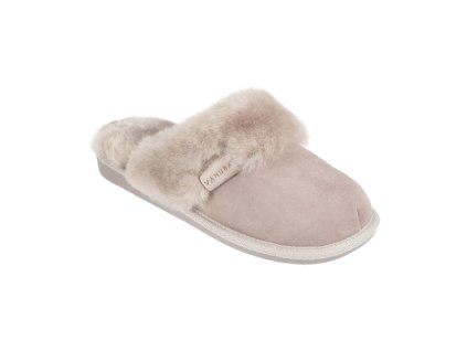 Dámské pantofle z ovčí kůže CASHMERE I_béžové barvy_1