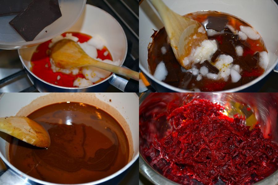 Cviklový koláčik s čokoládou