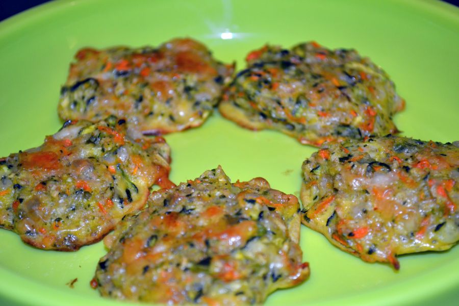 Cuketovo-mrkvové placky