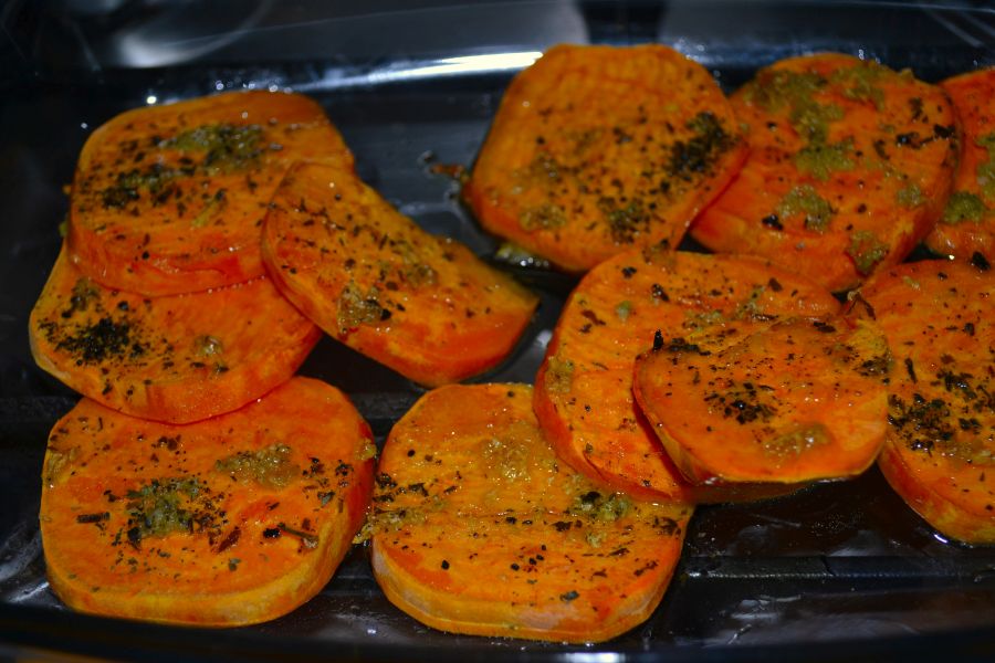 Pečený sladký zemiak