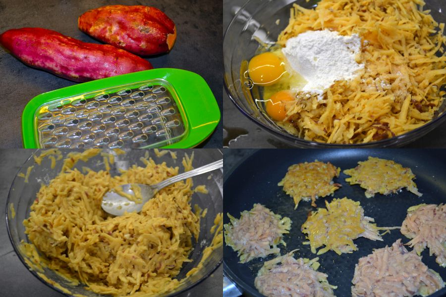 Placky  zo sladkých zemiakov (batáty)