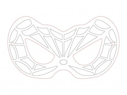 Pieskovanie šablóna maska spiderman 1ks