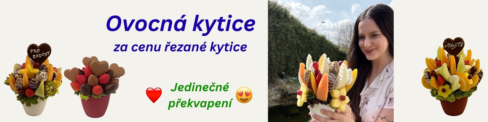 Ovocná kytice namísto řezané