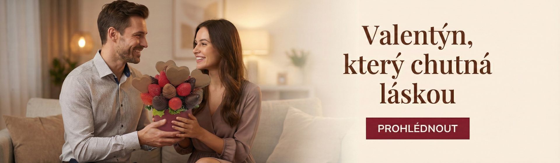 Kytice z jahod v čokoládě