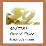 Ovocné číslice k narodeninám GRÁTIS