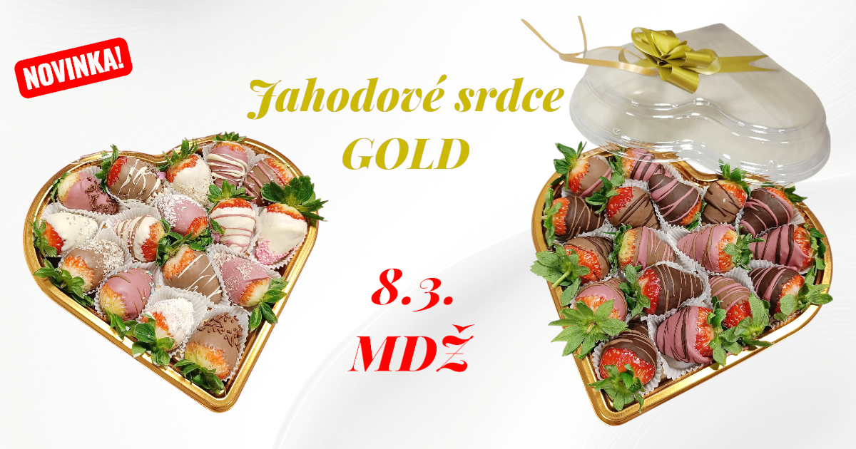 Jahodové srdce GOLD
