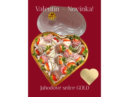 Jahodové srdce GOLD