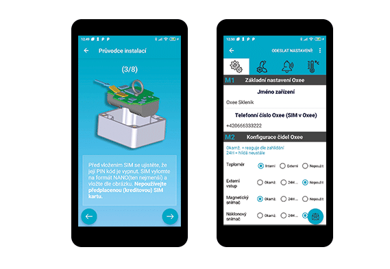 Oxee - jednoduché nastavení mobilní aplikací