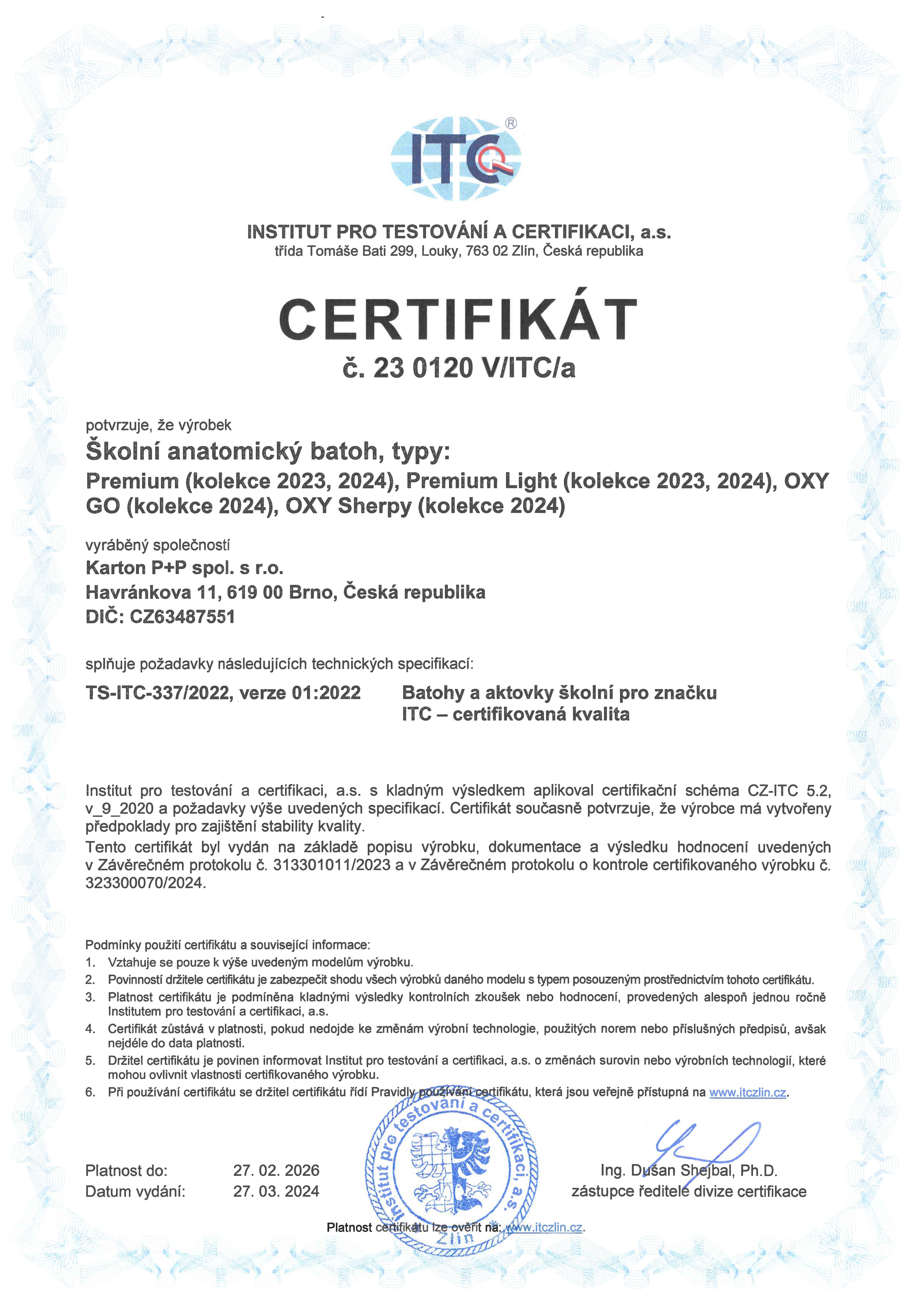 Certifikát_Premium,_Premium_Light,_OXY_GO,_OXY_Sherpy_česká_verze