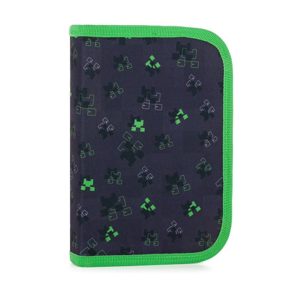 Penál 1 p. 2 chlopně,prázdný OXY NEXT Green Cube neon