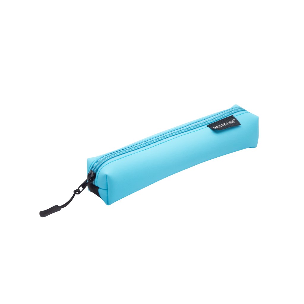 Etue PU úzká + elastic PASTELINI modrá