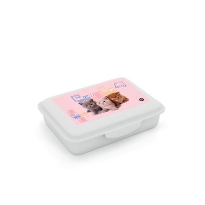 Box na svačinu s přihrádkou Mazlíčci koťátka