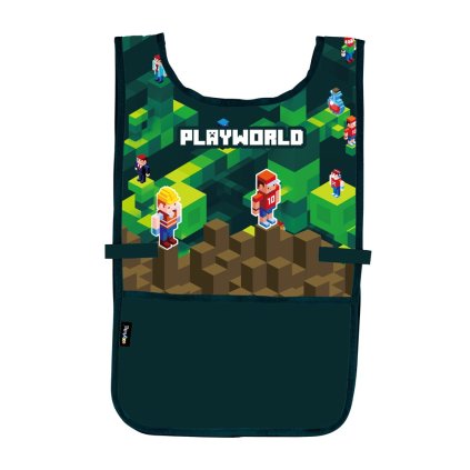 Zástěra pončo Playworld zelenohnědý