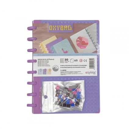 Blok A5 Brick blok fialový