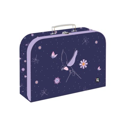 Kufřík lamino 34 cm Flowers fialový