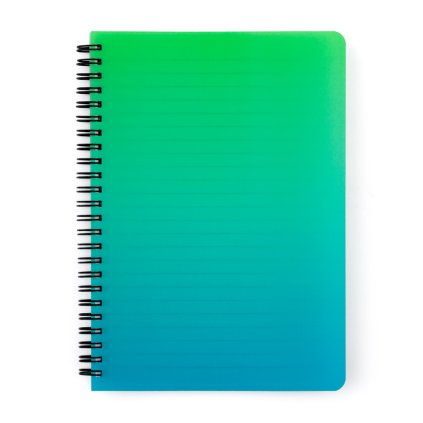 Twin wire blok A5 PP OMBRE zelená