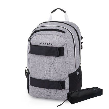 Studentský batoh OXY Sport Grey Melange + Etue zdarma