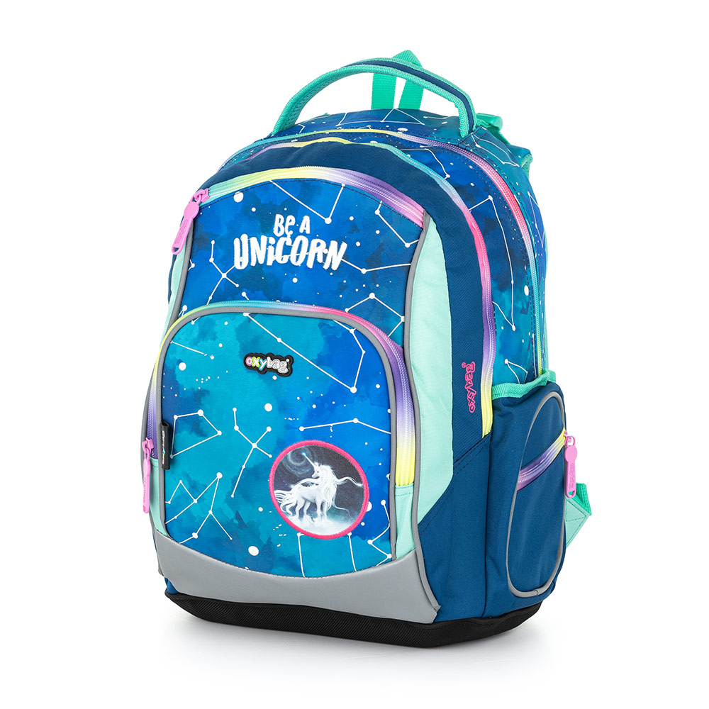 Levně Oxybag Školní batoh OXY GO Unicorn pattern