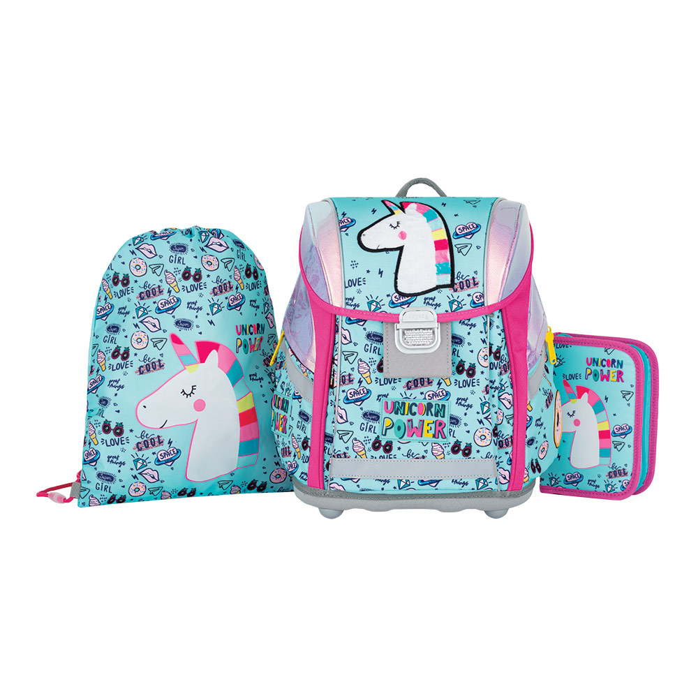 Levně Oxybag Školní set 3ks PREMIUM LIGHT Unicorn iconic