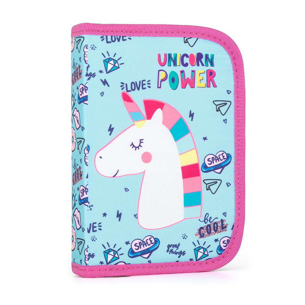 Levně Oxybag Penál 1 p. 2 chlopně, prázdný Unicorn iconic