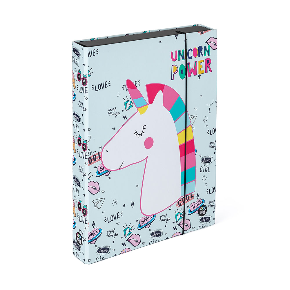 Levně Oxybag Box na sešity A4 Jumbo Unicorn iconic