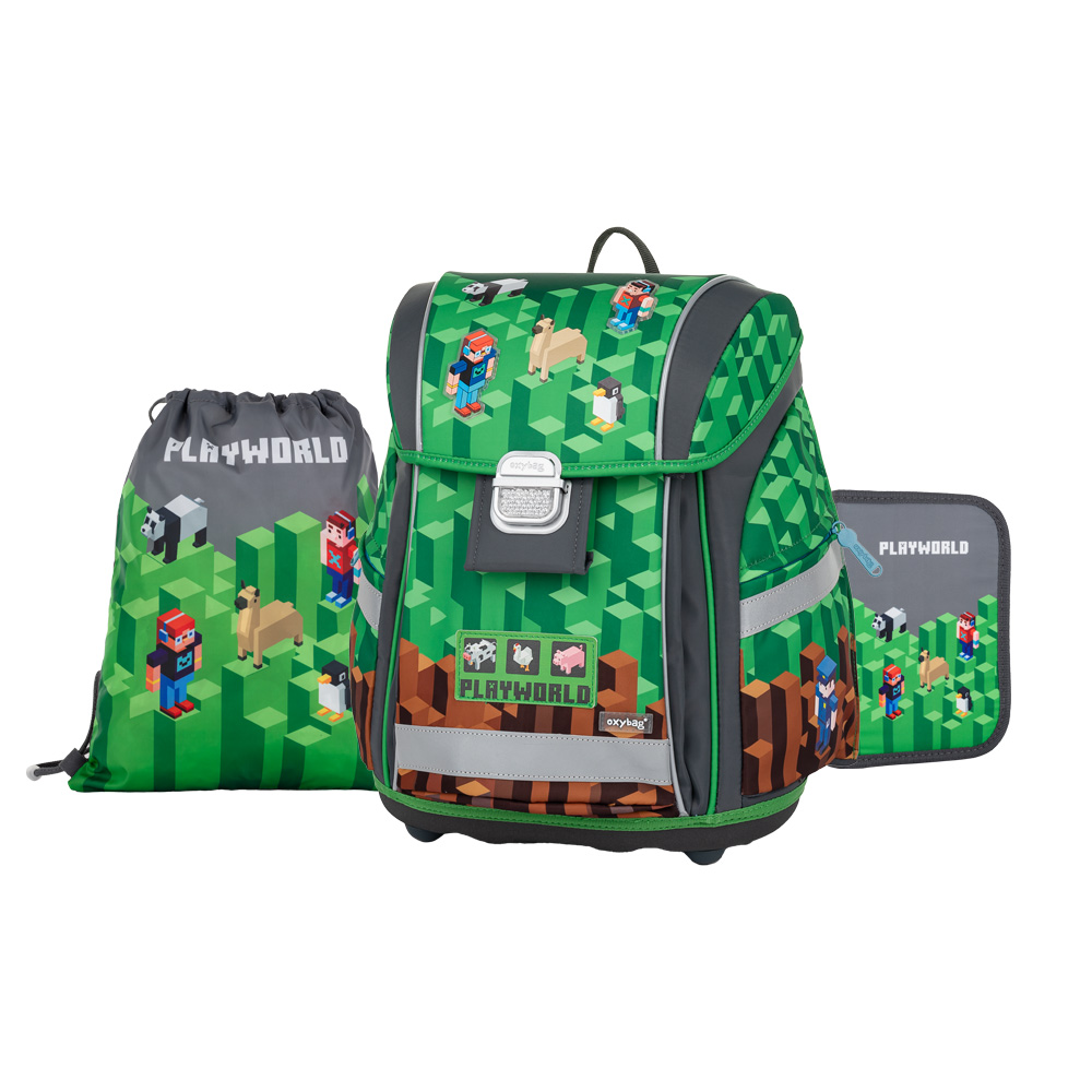 Levně Oxybag Školní set 3ks PREMIUM LIGHT Playworld