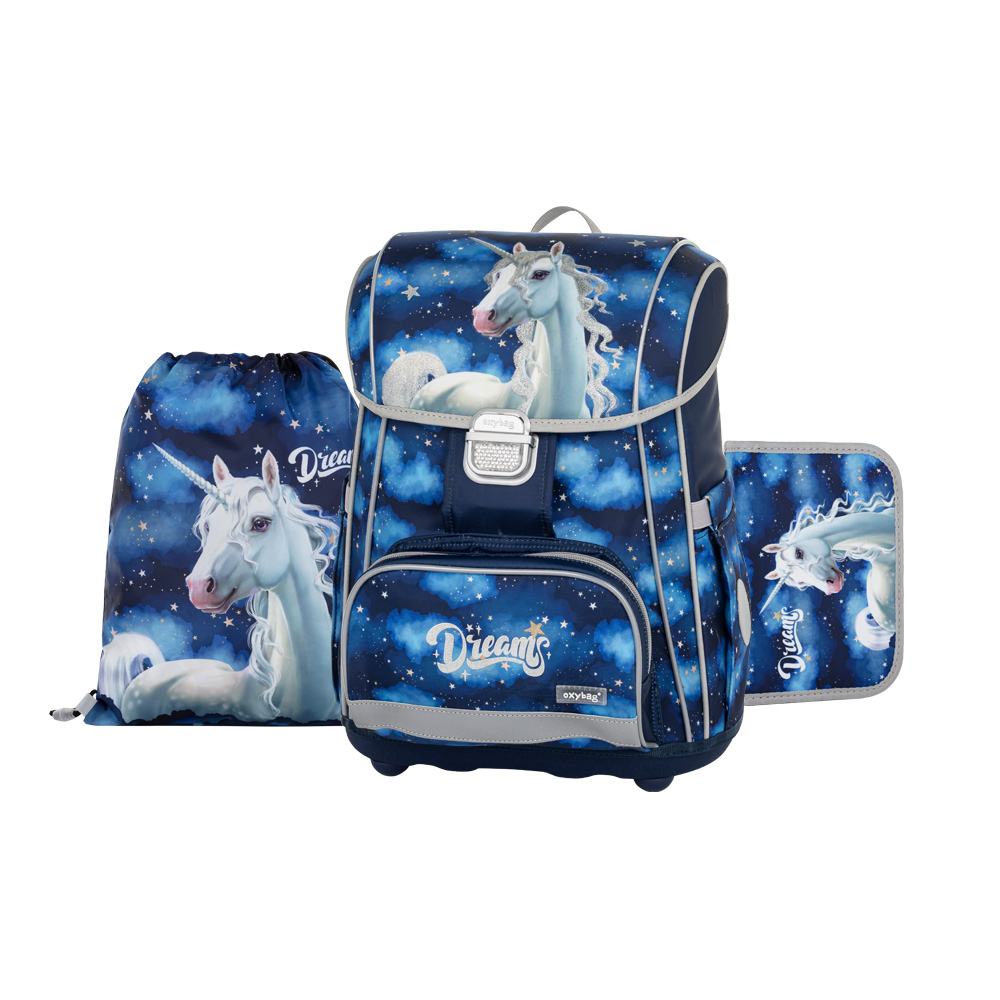 Levně Oxybag Školní set 3ks PREMIUM COOL Unicorn 1