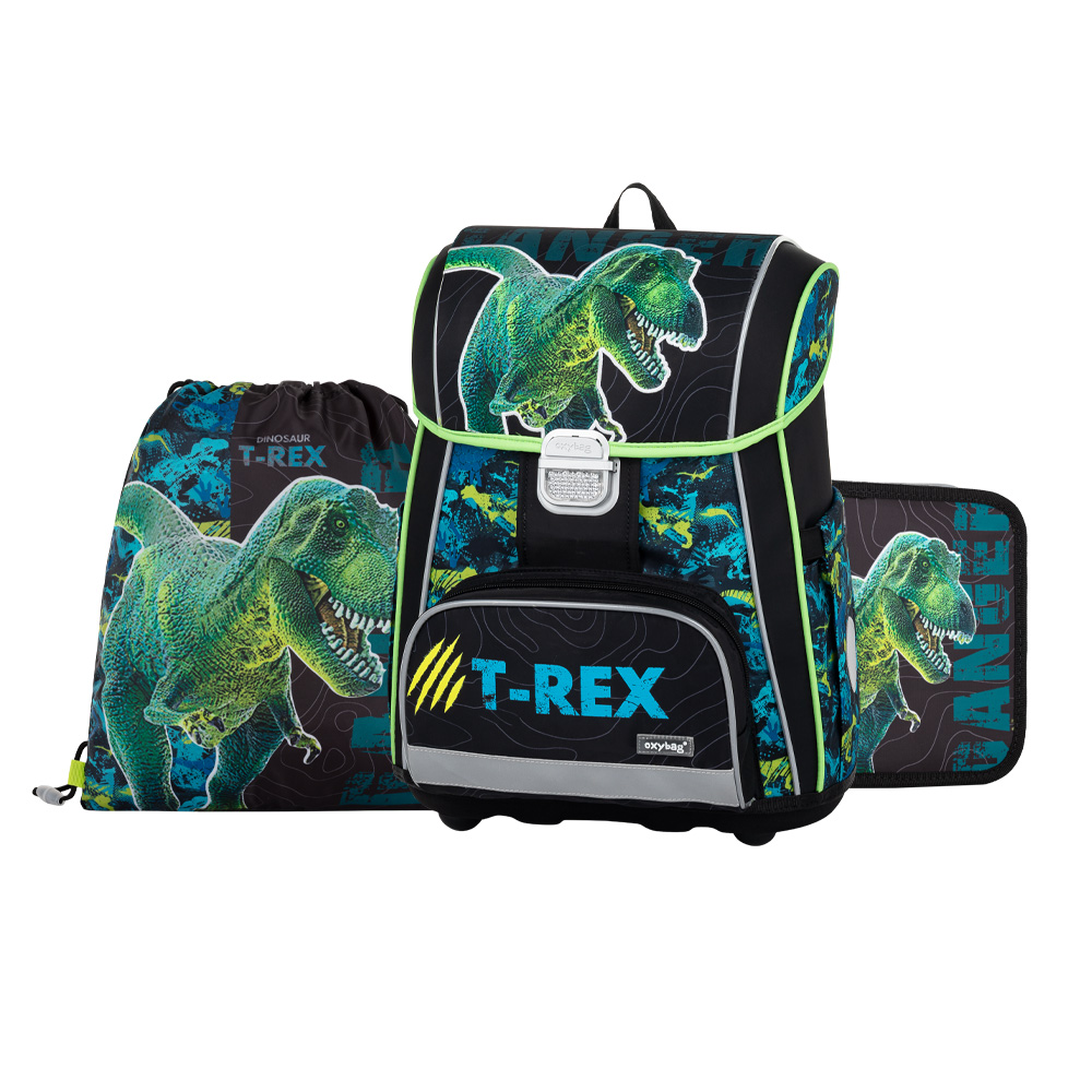 Levně Oxybag Školní set 3ks PREMIUM COOL Premium Dinosaurus