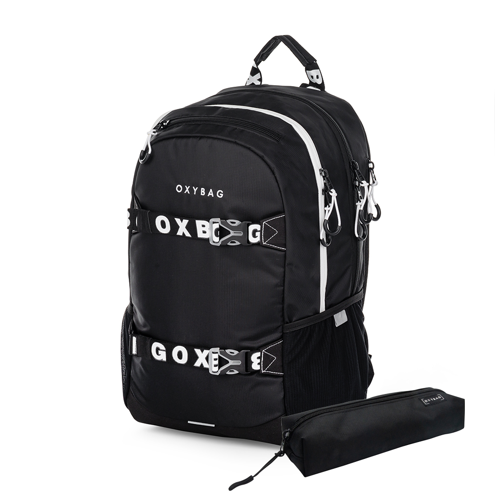 Levně Oxybag Studentský batoh OXY Sport Black & White
