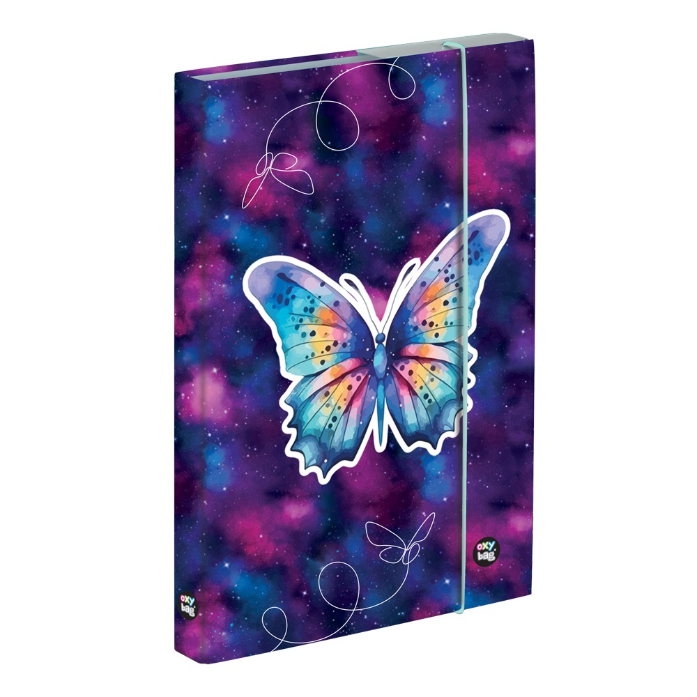 Levně Oxybag Box na sešity A4 Motýl fialový