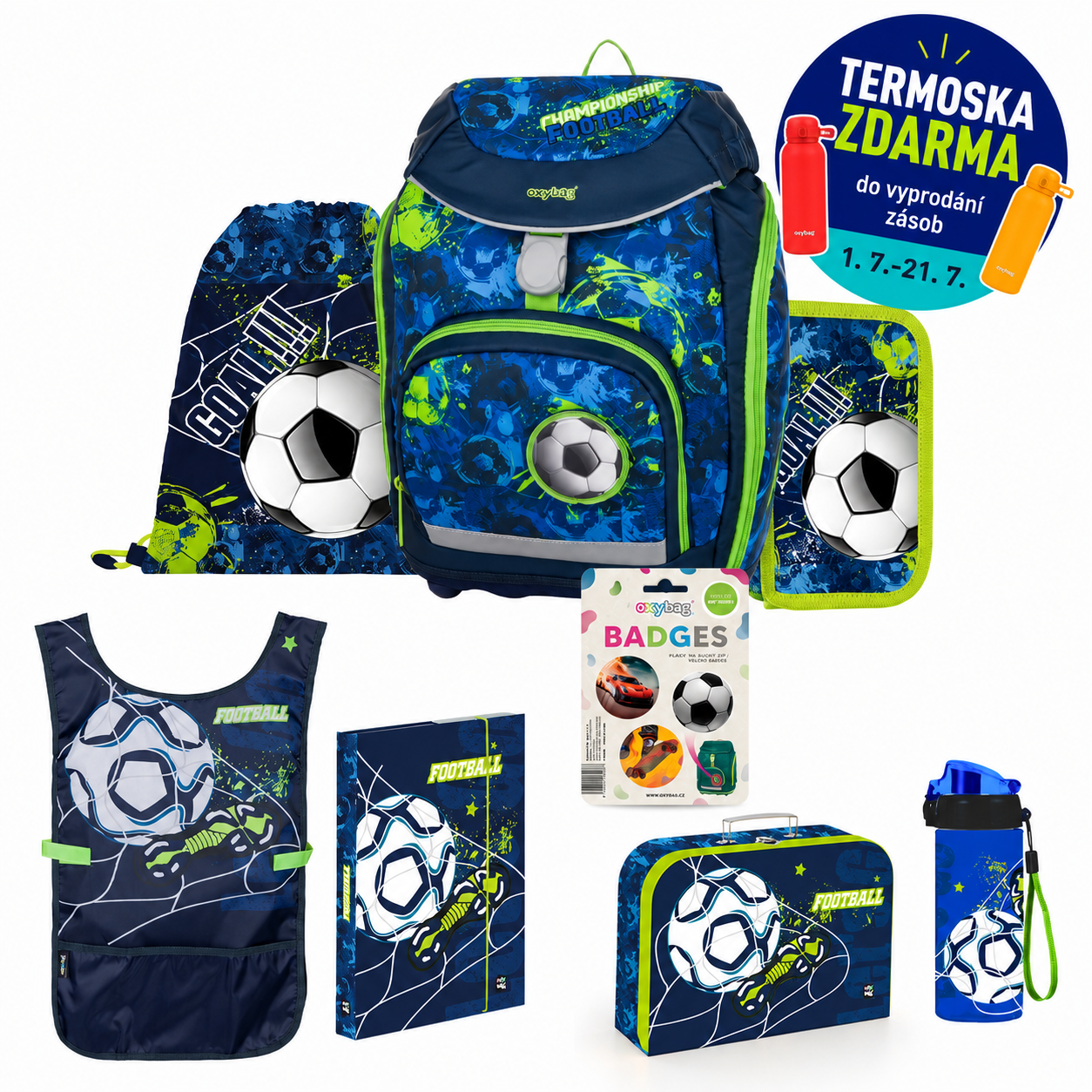 Oxybag Školní set 8ks OXY Sherpy Fotbal