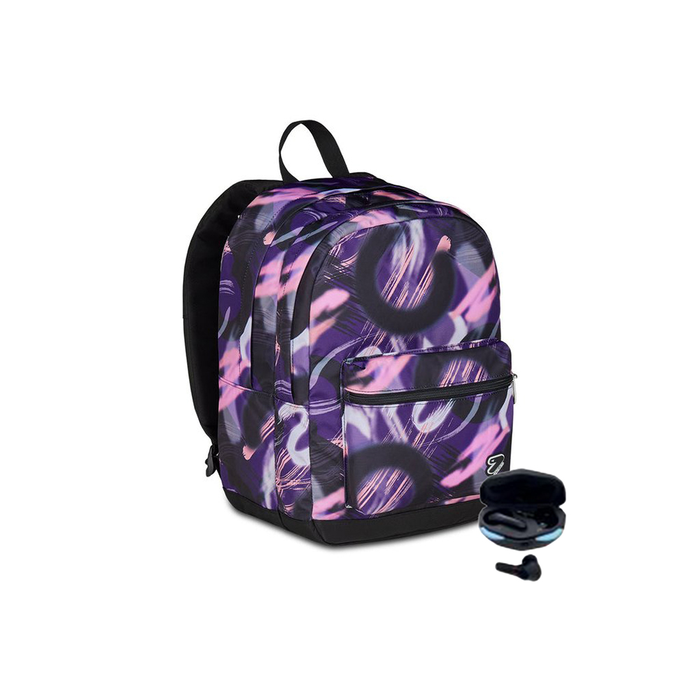 Studentský batoh Seven POTENT VIOLET PRO XXL + sluchátka