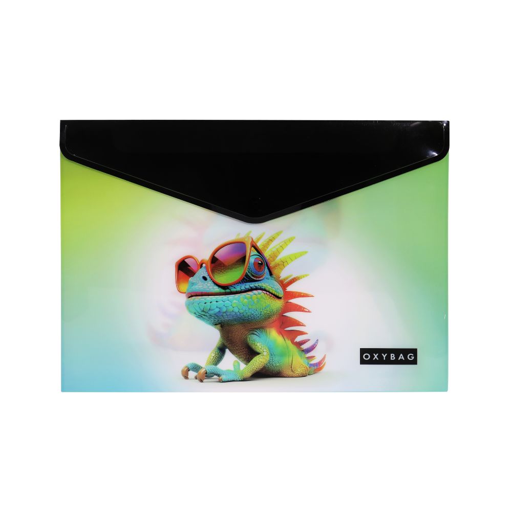 Oxybag Psaníčko s drukem A4 crazy animals chameleon