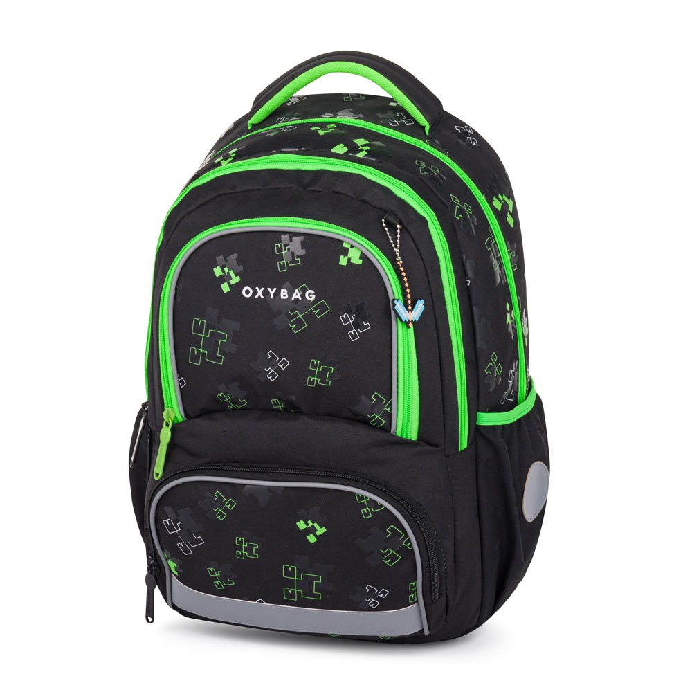 Levně Oxybag Školní batoh OXY NEXT Green Cube