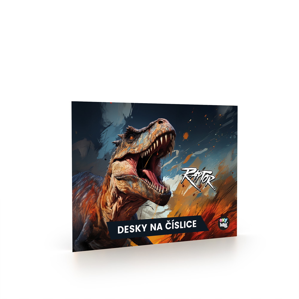 Levně Oxybag Desky na číslice Dino Raptor