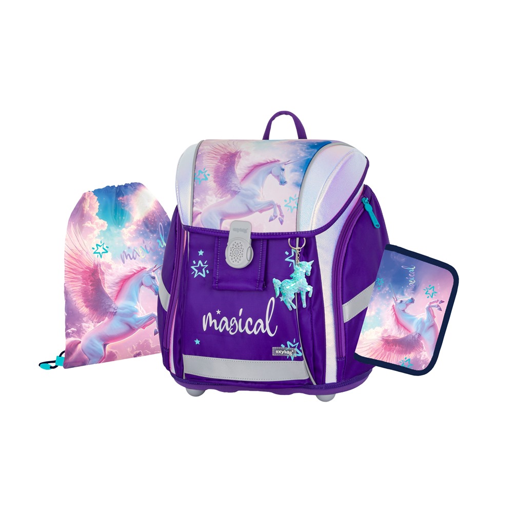 Levně Oxybag Školní set 3ks PREMIUM LIGHT Pegas Magical
