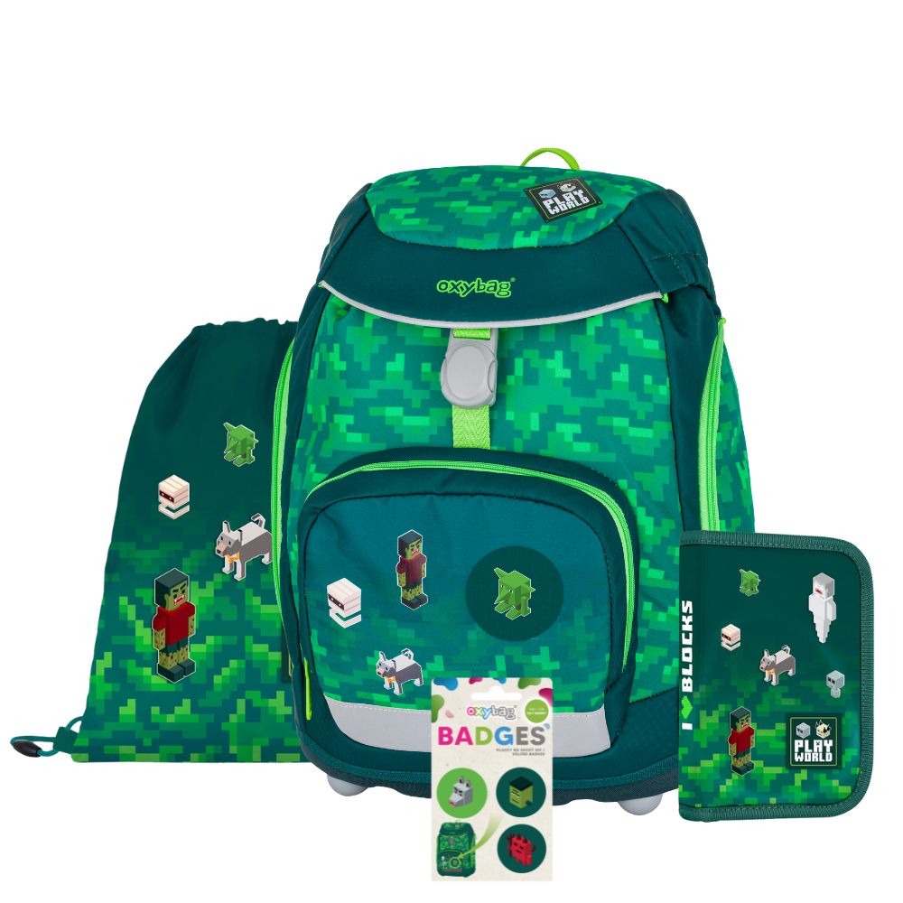 Oxybag Školní set 4ks OXY Sherpy Playworld Pixel