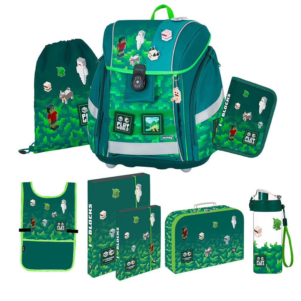 Oxybag Školní set 8ks PREMIUM Light Playworld Pixel
