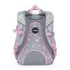 Studentský batoh OXY SCOOLER Grey geometric Pink Style