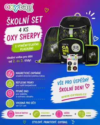 Školní set OXY Sherpy Gamer je skvělou volbou pro děti od 2. do 3. třídy. Kromě pohodlného batohu v něm najdete i penál,...