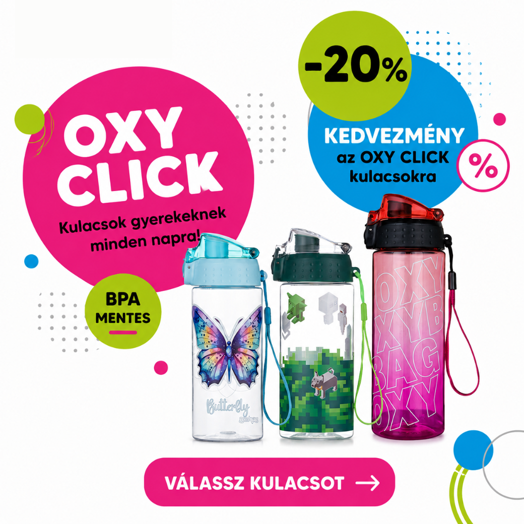 Oxy CLICK Kulacsok gyerekeknek minden napra! -20% kedvezmény az oxy click kulacsokra