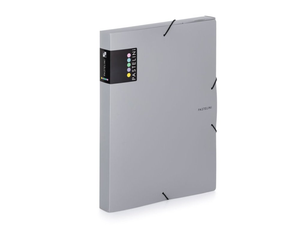 PP doboz gumival A4 PASTELINi szürke