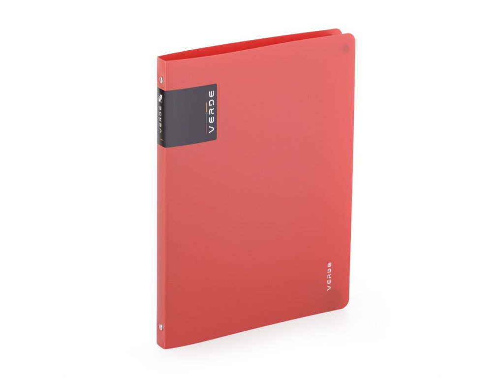 Iratrendező PP A4 4 gyűrűs VERDE téglavörös