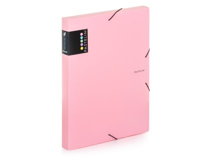 PP doboz gumival A4 PASTELINi rózsaszín